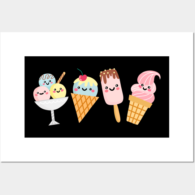Ice cream lover for summer Wall Art by ChristianCrecenzio